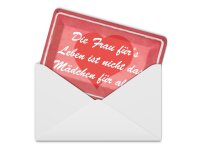 Blechpostkarte 10x14 cm die Frau fürs Leben ist...