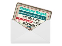 Blechpostkarte 10x14 cm Behandle andere so, wie du...