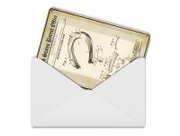 Blechpostkarte Patent 10x14 cm Entwurf für ein Hufeisen Deko Schild