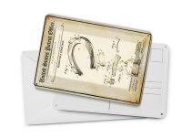 Blechpostkarte Patent 10x14 cm Entwurf für ein Hufeisen Deko Schild