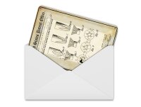 Blechpostkarte Patent 10x14 cm Entwurf für Schraubverbindungen Deko Schild