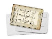 Blechpostkarte Patent 10x14 cm Entwurf für Schraubverbindungen Deko Schild