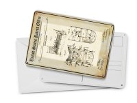 Blechpostkarte Patent 10x14 cm Entwurf für eine Zwangsjacke Deko Schild