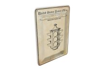 Blechpostkarte Patent 10x14 cm Entwurf für eine Ampel Deko Schild