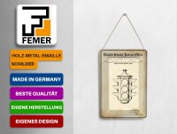 Blechpostkarte Patent 10x14 cm Entwurf für eine Ampel Deko Schild