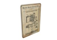 Blechpostkarte Patent 10x14 cm Entwurf für eine Fotokamera 2 Deko Schild