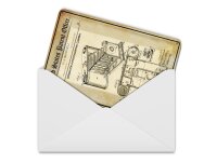 Blechpostkarte Patent 10x14 cm Entwurf für eine Fotokamera 2 Deko Schild