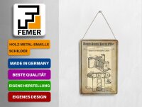 Blechpostkarte Patent 10x14 cm Entwurf für eine Fotokamera 2 Deko Schild