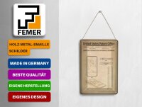 Blechpostkarte Patent 10x14 cm Entwurf für ein Smartphone Deko Schild