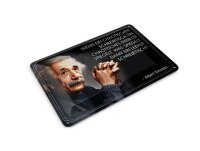 Blechpostkarte 10x14 cm Einstein Chaotischer Schreibtisch...