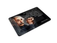 Blechpostkarte Zitat 10x14 cm Einstein Reinste Form des...
