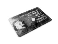 Blechpostkarte 10x14 cm Einstein Tafel Probleme von...