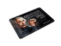 Blechpostkarte 10x14 cm Einstein Kreativität ist...