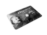 Blechpostkarte 10x14 cm Einstein Tafel Kreativität...