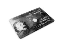 Blechpostkarte 10x14 cm Einstein Tafel Halte dich von...
