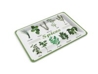 Blechpostkarte Essen 10x14 cm Gewürze Kräuter Abbildungen Deko Schild