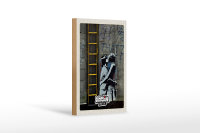 Holzschild Reise 12x18 cm Berlin Kunst Graffiti Street Art