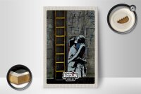 Holzschild Reise 12x18 cm Berlin Kunst Graffiti Street Art