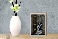 Holzschild Reise 12x18 cm Berlin Kunst Graffiti Street Art