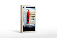 Holzschild 12x18cm DDR Symbol Trabbi Heckaufkleber