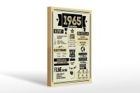 Holzschild 20x30 cm Geburtstagsschild Jahrgang 1965 beige...