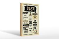 Holzschild 20x30 cm Geburtstagsschild Jahrgang 1967 beige...