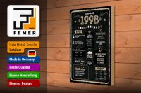 Holzschild 20x30 cm Geburtstagsschild Jahrgang 1998 schwarzes Schild