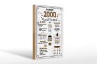 Holzschild 20x30 cm Geburtstagsschild Jahrgang 2000...