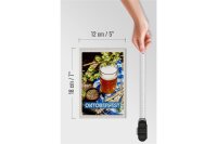 Holzschild Reise 12x18 cm Oktoberfest Bier Glas Weizen