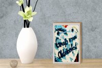 Holzschild Reise 12x18 cm Münchener Oktoberfest Lebkuchen blau