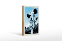 Holzschild Reise 12x18 cm Amerika Route 66 Kingman AZ...