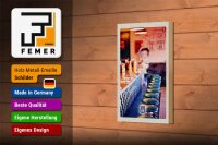 Holzschild Reise 12x18 cm Amerika USA Route 66 Restaurant Café