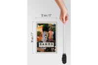 Holzschild Reise 12x18 cm Samos Greece Urlaub Sommer Restaurant