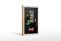 Holzschild Reise 12x18cm Japan Asien Sushi Fisch Essen...