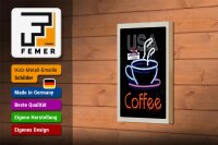 Holzschild Reise 12x18 cm USA Amerika Kaffee Tee Kuchen Urlaub