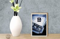 Holzschild Reise 12x18 cm Amerika Oldtimer weiß Dream Cars Dekoration