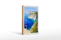 Holzschild Reise 12x18 cm Zakynthos Greece Griechenland Meer