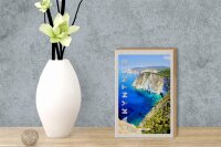 Holzschild Reise 12x18 cm Zakynthos Greece Griechenland Meer