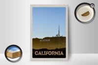 Holzschild Reise 12x18 cm California Amerika Hollywood Star