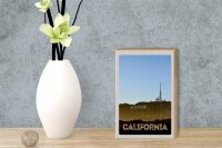 Holzschild Reise 12x18 cm California Amerika Hollywood Star
