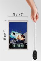Holzschild Reise 12x18 cm California Amerika USA Schauspieler