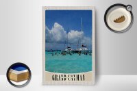Holzschild Reise 12x18 cm Grand Cayman Insel Amerika Yacht