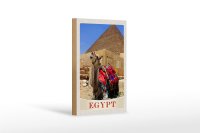 Holzschild Reise 12x18 cm Ägypten Afrika Kamel...