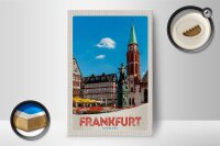 Holzschild Reise 12x18 cm Frankfurt Deutschland Altstadt Urlaub