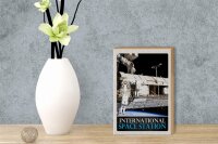 Holzschild Reise 12x18 cm Weltraum International Space Station