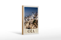 Holzschild Reise 12x18 cm Oia Greece Insel Griechenland Urlaub