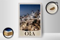 Holzschild Reise 12x18 cm Oia Greece Insel Griechenland Urlaub