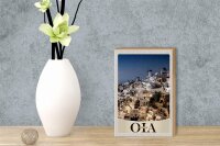 Holzschild Reise 12x18 cm Oia Greece Insel Griechenland Urlaub
