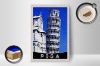Holzschild Reise 12x18 cm Pisa Italien Schiefer Turm von Pisa