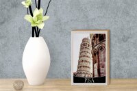 Holzschild Reise 12x18 cm Pisa Schiefer Turm Urlaub Architektur
